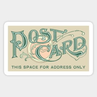 Postcard Collector Fancy Antique Lettering Design Magnet